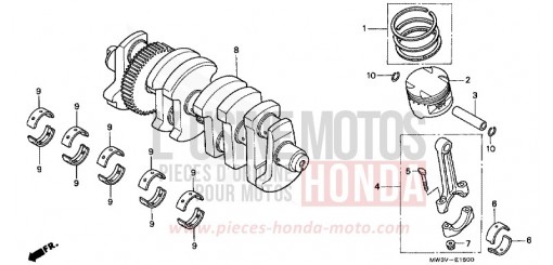 ALBERO MOTORE/PISTONE CB750F2V di 1997